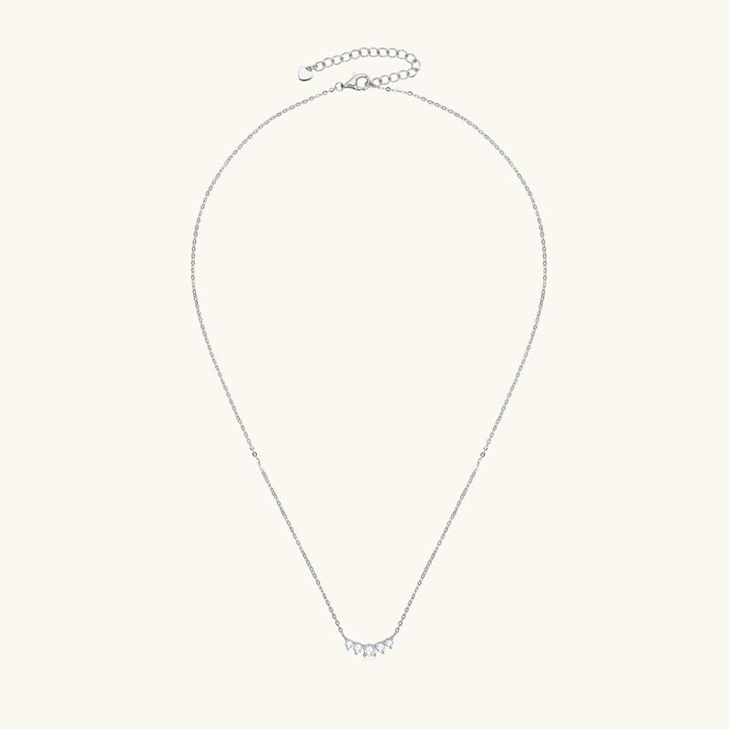 Gica Gema Niche Design Sense Fairy Smile Moissanite Necklace Pendant S925 Necklace To Girlfriend Valentine's Day Gift