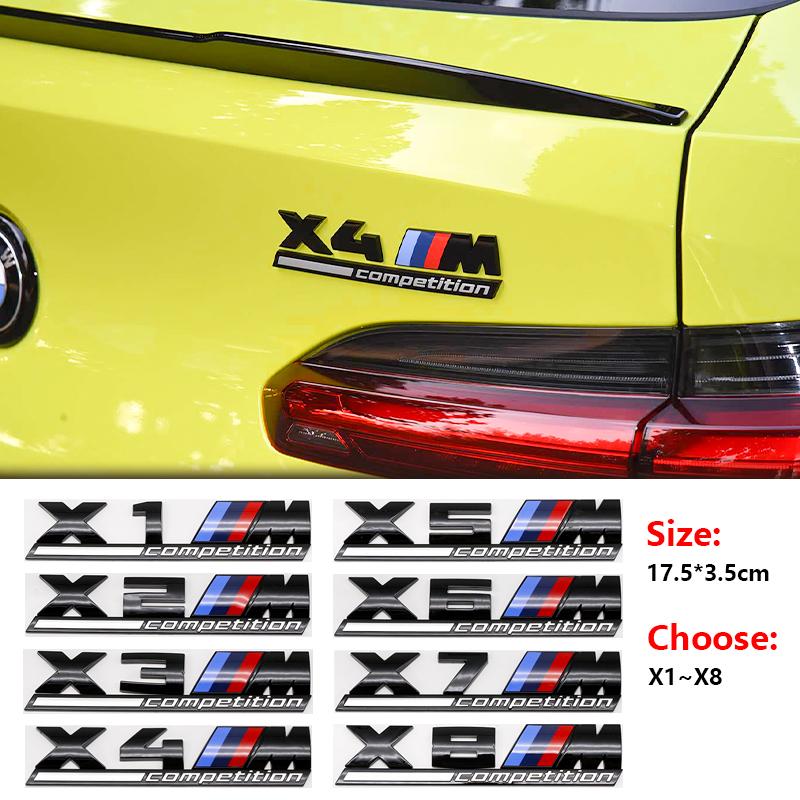 ABS Competition Car Trunk Badge Emblem Thunder Edition Sticker For BMW M logo 1m 2m 3m 4m 5m 6m 7m 8x1m X2M X3M X4M X5M X6M X7M