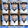 WW2 Military Navy Soldier Figures Building Blocks Leader Army Warrior Boat Commander Artillery Accessories Gun Bricks Toys Gifts