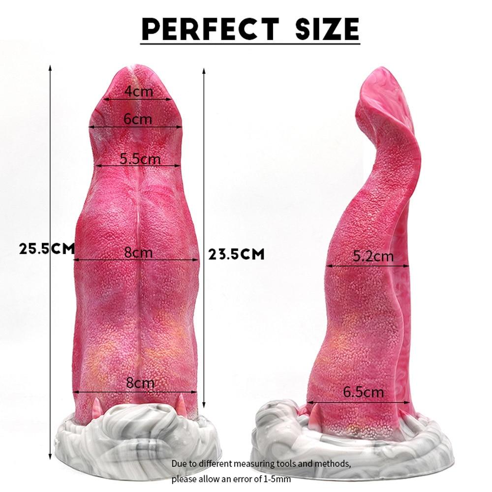Silikonowy Masturbator Językowy Łechtaczka Język Lizanie Dorosłe Zabawki Seksualne Smoczy Dildo Korek Analny Fisting Duży Penis Niewolnik BDSM