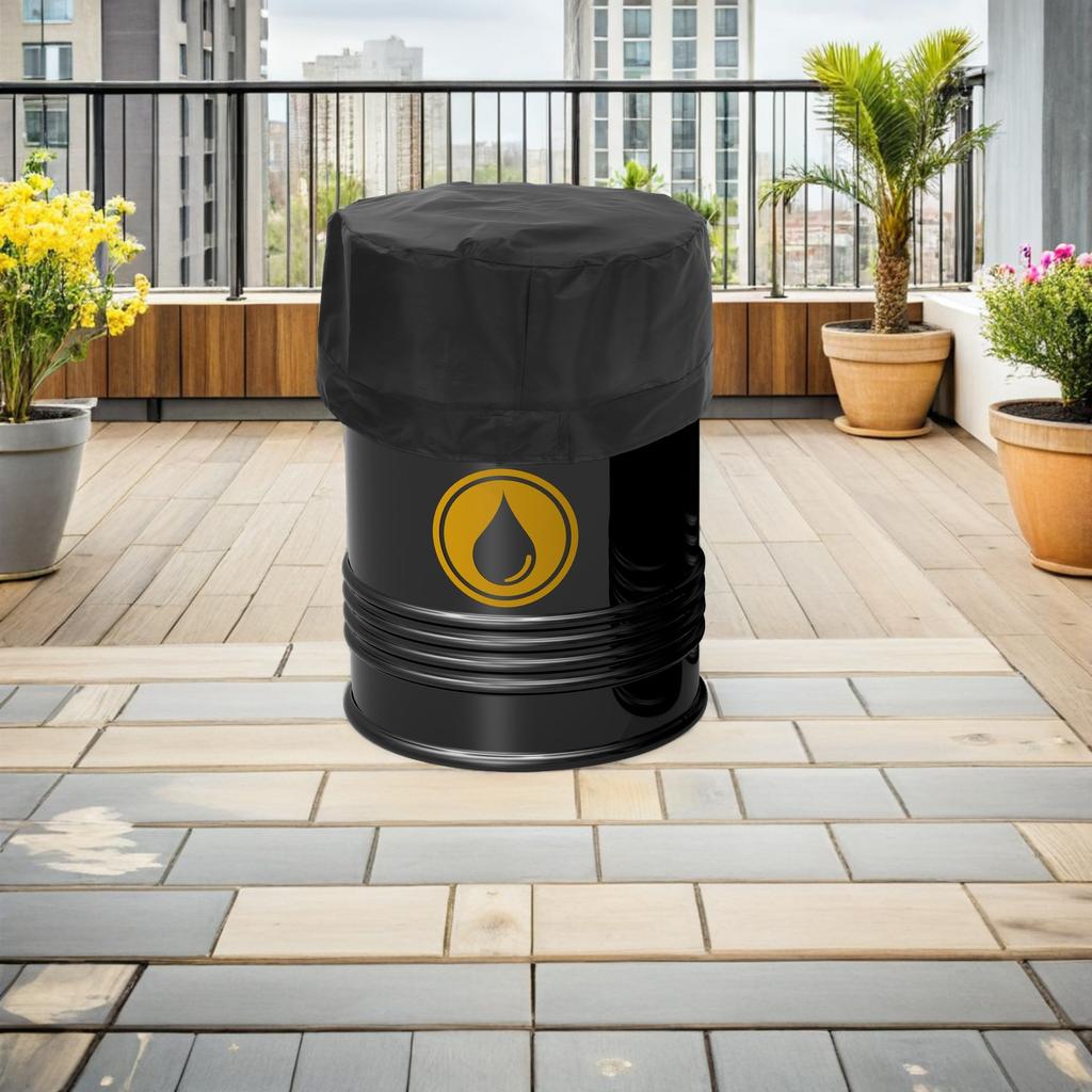 Heavy-Duty Oxford Cloth Barrel Lid Cover Tight Seal Reusable Drum Cover for Outdoor Storage Water Dispenser Chemical Bucket