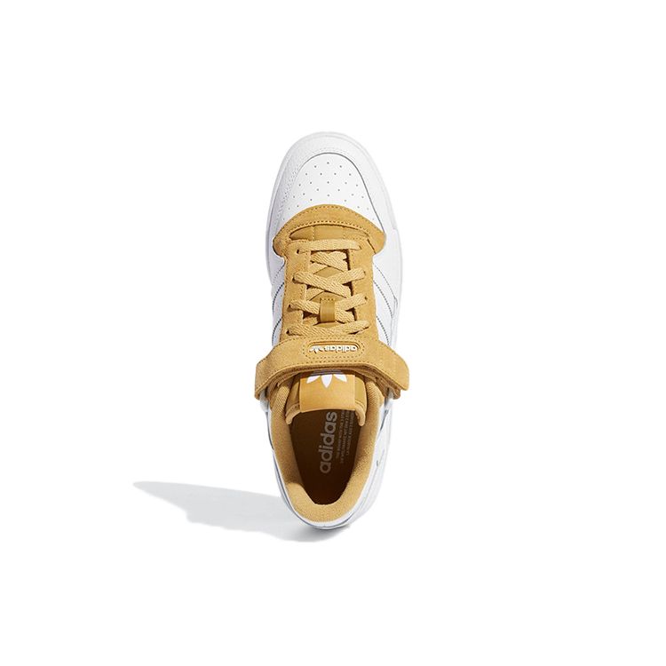 Adidas Originals Forum Low Leather Casual Versatile Velcro Lightweight Durable Low-Top Skate Shoes Unisex Sneakers White Brown GX9399
