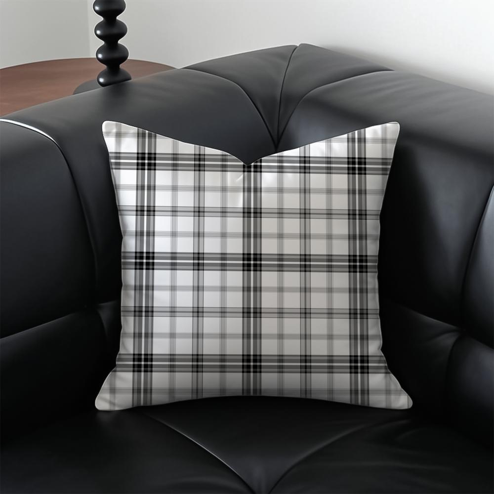 Black white and gray Cushion Cover Pillow Case Antidustmite Invisible zipper silky plush cushion