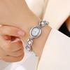 Fashionable Elegant Ladies' Pearl Strap Oval Quartz Wristwatch For Daily Wear Holiday watch for women