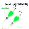 1 PCS Luminous Reverse Off Bottom Double Hook Line Set Reverse Fishing Hook Subline Teaser Fishing European Carp Inverted Rig