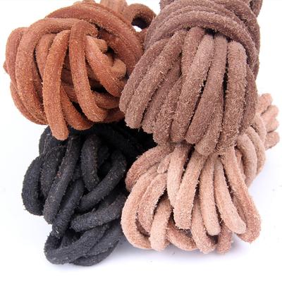 Diy First Layer, Frosted Frizzy Surface, Yak Cowhide Rope, Cowhide Rope 5 6 8Mm Primary Color Leather