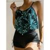 2026 Conjunto Tankini Estampado de 2 Piezas Traje de Baño para Mujer Sexy de Cintura Alta Traje de Baño Bañador Femenino Traje de Baño de Verano Ropa de Playa