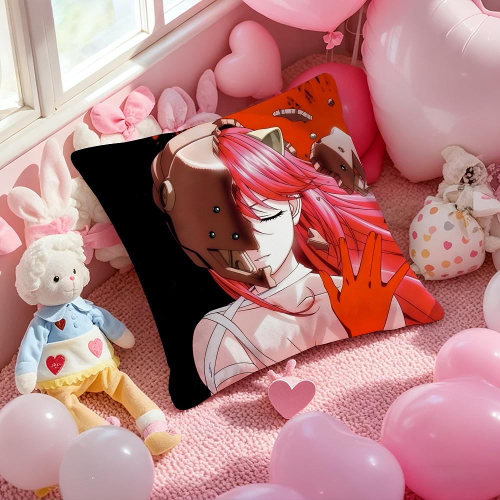 Anime E-Elfen L-Lied Cushion Cover Pattern Printed Pillowcase for Living Room Sofa Cushion Cover & Bedroom Decor