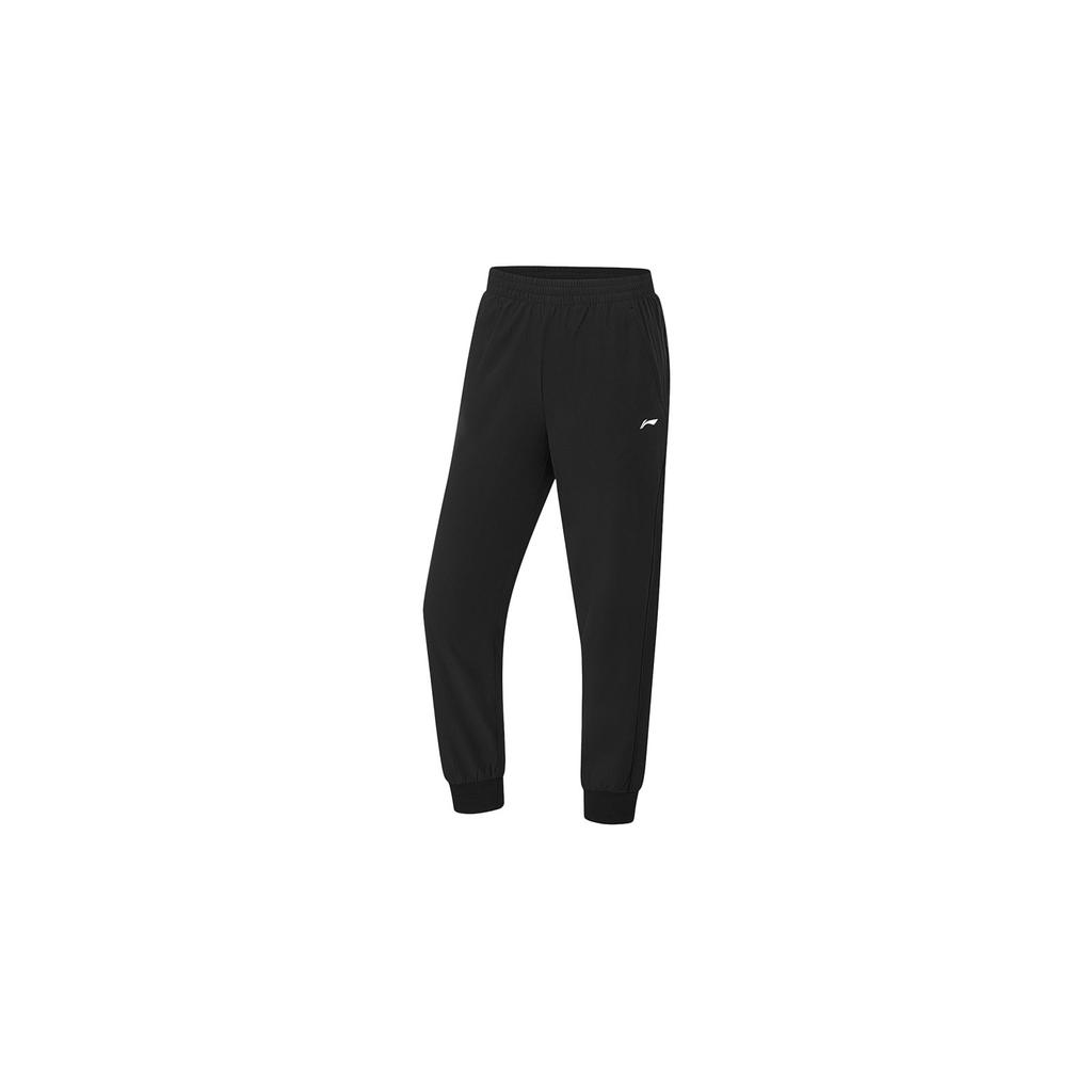 Li Ning Quick-Drying Cool Woven Sports Pants Women Bottoms Black AYKT214-1
