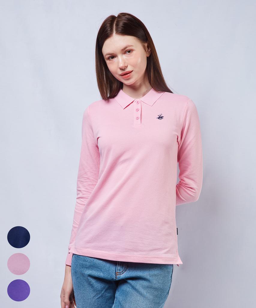 BHPOLOCLUB Women'S Pk Polo Collar Long Sleeve T-Shirt 3 Colors Ts505 (Type A)