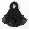 Autumn new solid color hot-selling Malay Indonesian cotton headscarf, monochrome wide-brimmed thin Modal breathable scarf