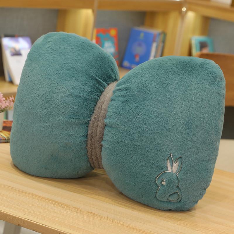 

Luxurious Soft Bow Knot Pillow For Girls Office Nap Sofa Cushion Plush Decorative Backrest зелений