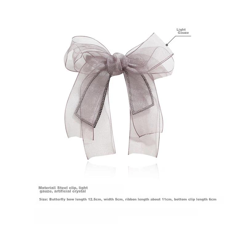 CHIMERA Gauze Hair Clip, Bow-Shaped Layered Clip, Hair Accessory, Hairpin