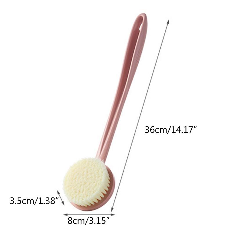Long-Handled Bathtub Shower Brush Bathroom Brush Body Soft Hair Washing Brush Hand Back Scrub Skin Massage Bathroom Tool