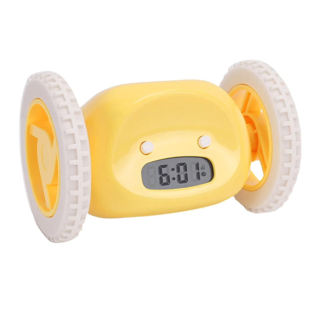 Extra Loud Alarm Clock for Heavy Sleepers On Wheels Roll Run Away Vibrating Smart Snooze Digital Alarm Clock for Bedroom