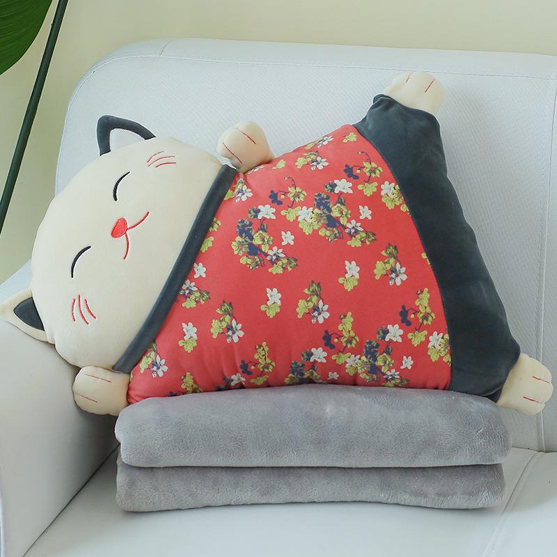 Kočičí polštář Kancelářský Dvouúčelový Dva v jednom Polštář na ochranu pasu Pohovka v obývacím pokoji Pasový polštář Odnímatelný Pratelný polštář Auto