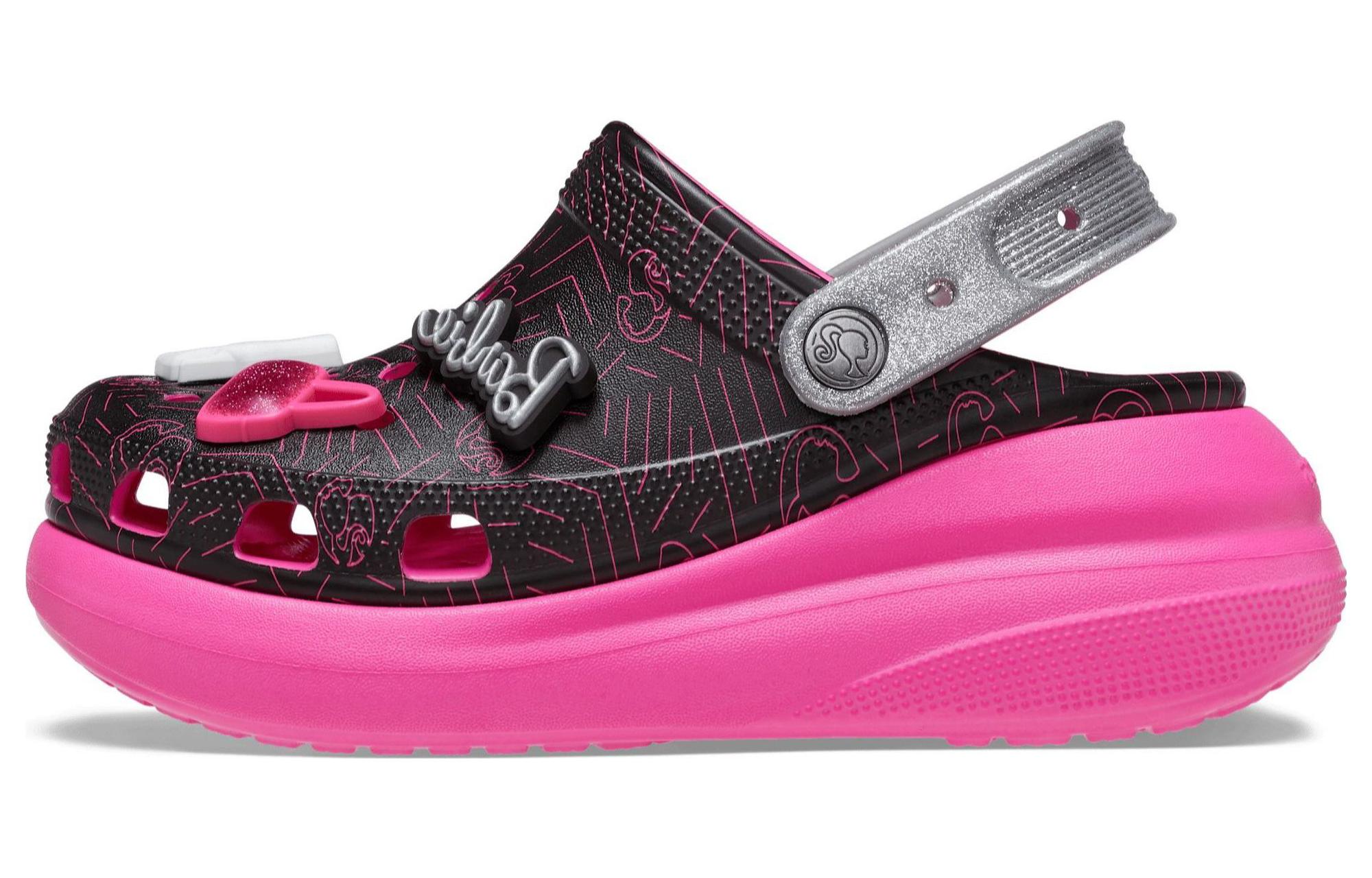 Crocs Crush Clog Barbie Black Pink Women s 208819-001 34-35