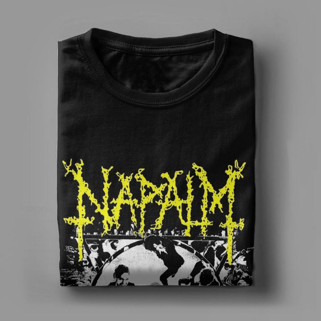 Herren T-Shirts Napalm Death Neuheit 100% Baumwolle T-Shirt Kurzarm Band T-Shirts Rundhals Kleidung Klassisch