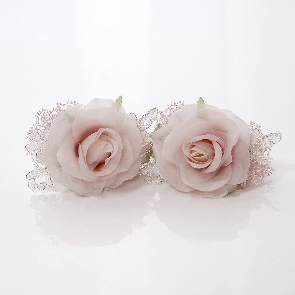 

Rose Curtain Set of 2 Clips, (Light Pink)
