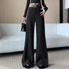 Milk Card Color Women's Wide-Leg Suit Pants, Slightly Flared, High Waist, Drapey, Floor-Length, 2026 Early Spring Fashion.