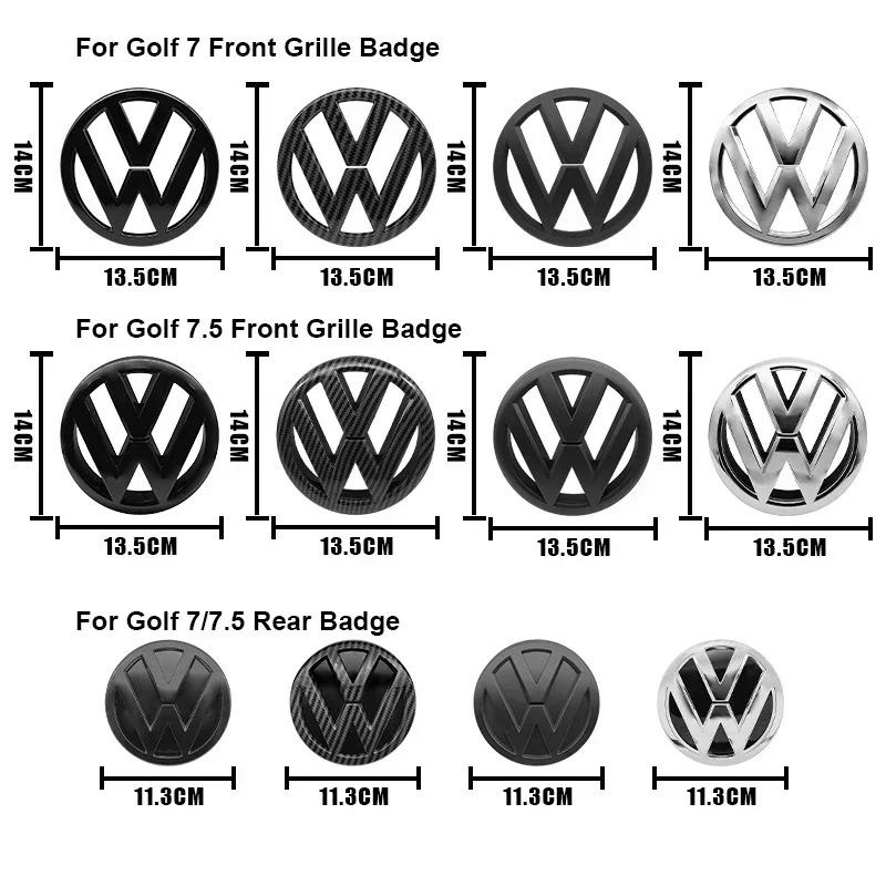 For Volkswagen Golf 7 MK7 Golf 7.5 MK7.5 140mm 135mm 113mm VW Logo ABS Emblem Car Hood Front Grill Rear Trunk Badge VW Accessory