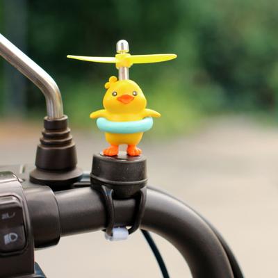 Niedliche kleine gelbe Ente Motorrad Lenker Dekoration Spielzeug mit Propeller Bike Moto Fahren Ornamente
