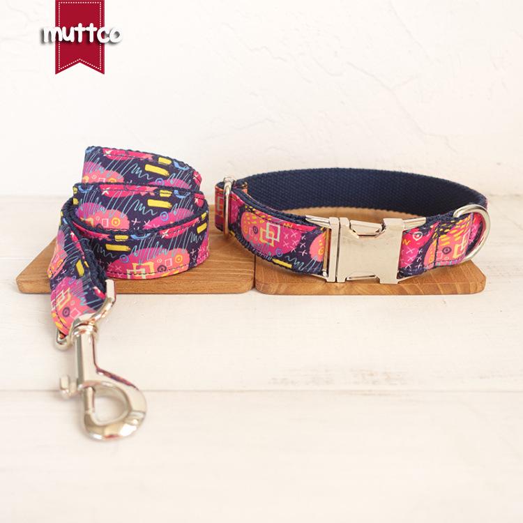 MUTTCO Dog Walking Collar & Leash Set - Portable and Durable, UDC-062 L