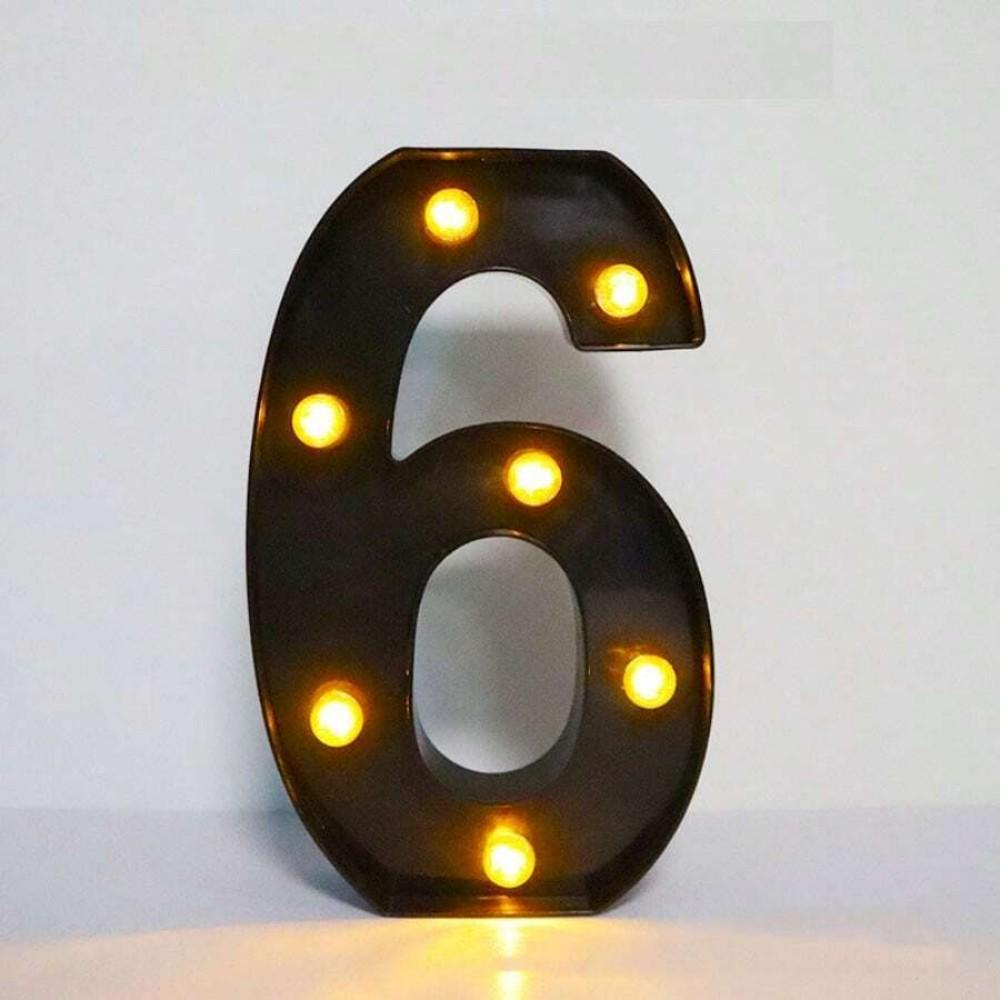 1PC 21.8cm LED Letter Light Luminous Letter and Number Night Light Suitable for Home Bar Wedding Birthday Party Decoration