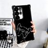 Coque de téléphone avec design Bouledogue Français Noir Placage Pour Samsung Galaxy S24 S25 FE S26 Edge S23 Ultra S22 S21 Plus S20 Anti-Chute Airab