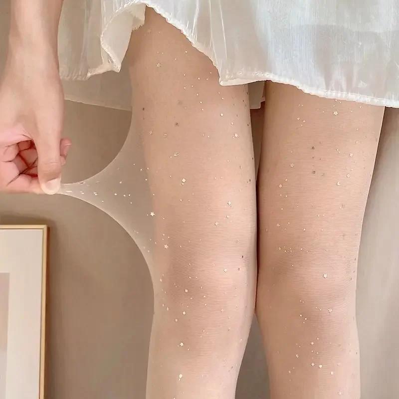 Sparkling Galaxy Sparkling Tights Glitter New Shiny Pantyhose Women'S Underwear Sexy Diamonds Stockings Fashion Girl Slim Tights