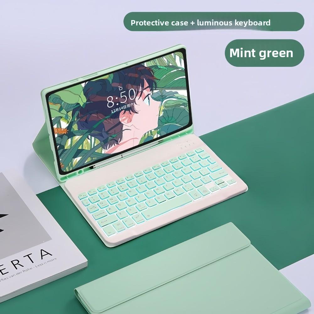 Leather Case for Samsung A9 Plus Tablet with Magnetic Keyboard and S Pen Slot Compatible S9FE