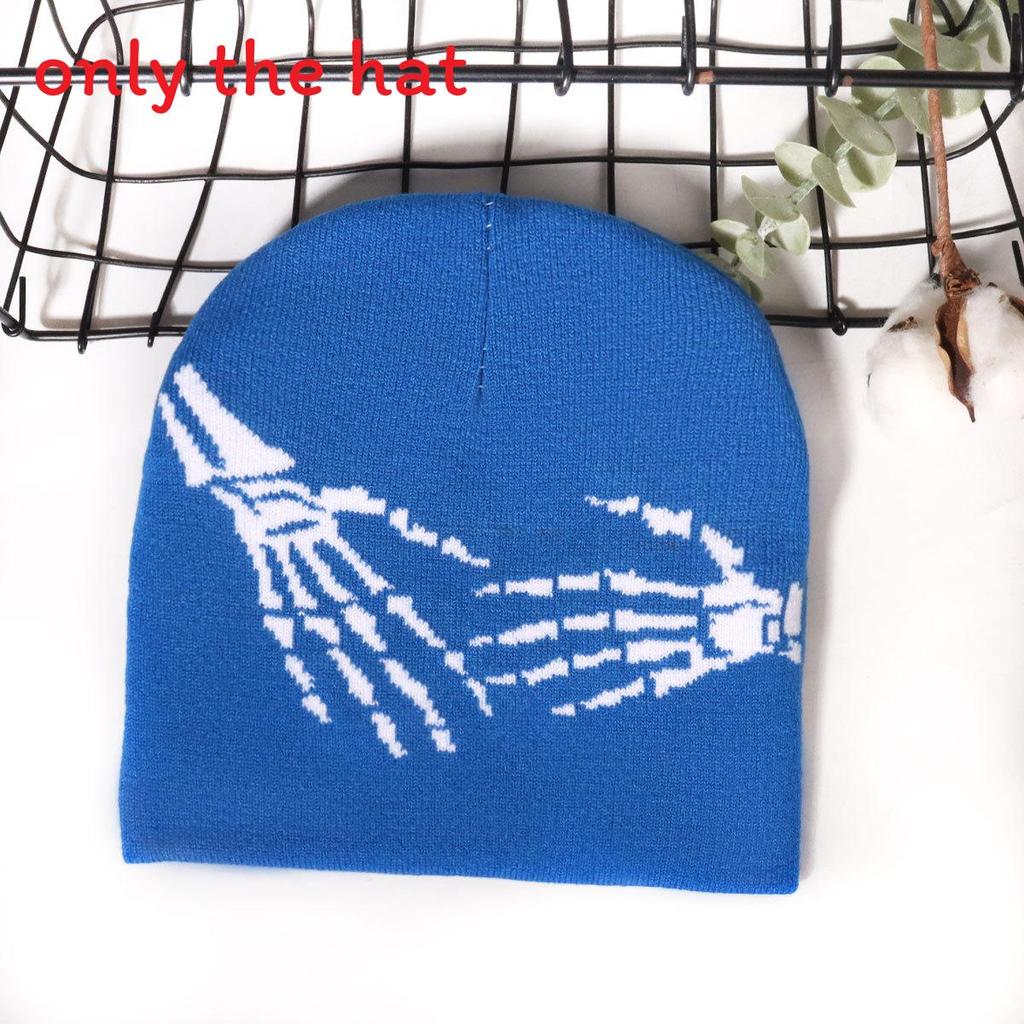 Urban Fashion Skull Hand Knit Hat Without Brim With Thermal Acrylic For Teens And Adults