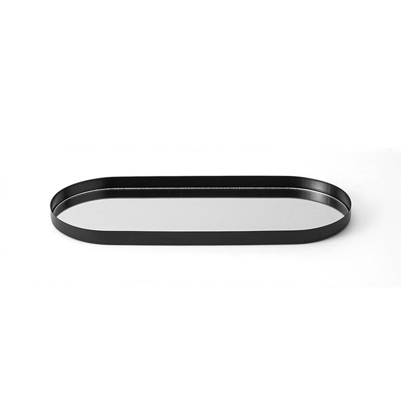 Nordic Light Luxury Jewelry & Cosmetics Storage Tray with Mirror for Desktop Decor and Aromatherapy