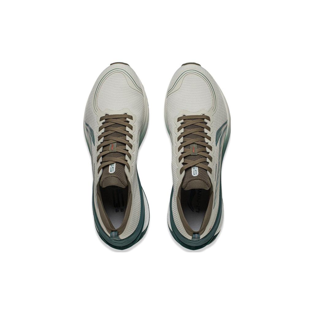 New LiNing WuShi 5S 3.0 Cushioning Anti Slip And Wear Resistant Low Top Running Shoes Men's White Green ARST051-1