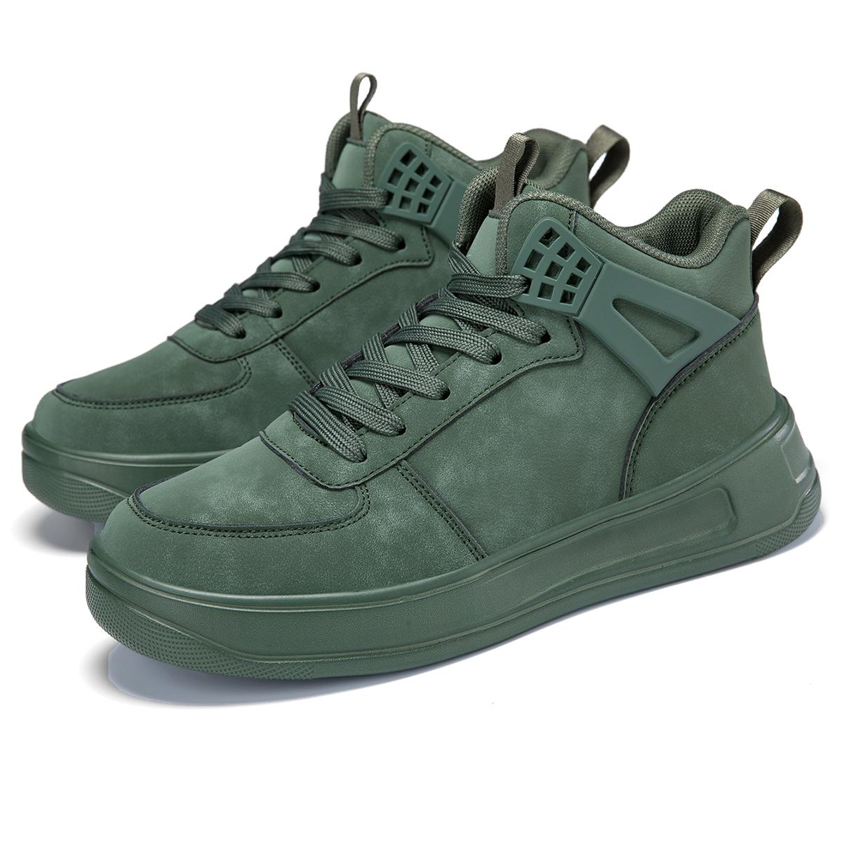 

TUINANLE высокие кроссовки женские мужские универсальные нескользящие баскетбольные кроссовки плоская обувь для скейтборда 40 зелёный