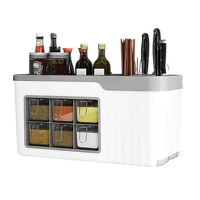 Seasoning Jar Storage Box Versatile Space Saving Spice Jar Storage Container for Home Kitchen