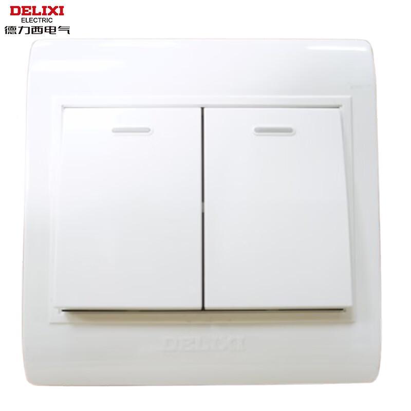 Delixi Electric CD130 Series Double-Gang Single-Control Wall Switch