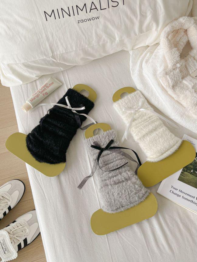 

Женские вязаные гетры с бантом: Утягивающие, универсальные осенне-зимние носки-скранчи однотонных расцветок One Size Fits All