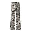 Men'S Denim, American Retro Washed Distressed Multi Pocket Workwear Jeans, Men'S And Women'S Loose Straight Leg Casual Pants, Trendy