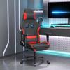 Day and Night - Day and Night Gaming Chair with Black and Red Fabric Footrest