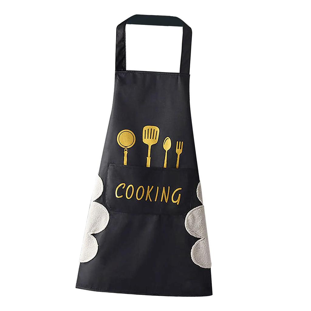Waterproof Apron Cooking Apron Adjustable Bib Oil-Proof with Pockets Chef Apron for Grilling Baking Husband Wife Gifts Dad Gifts