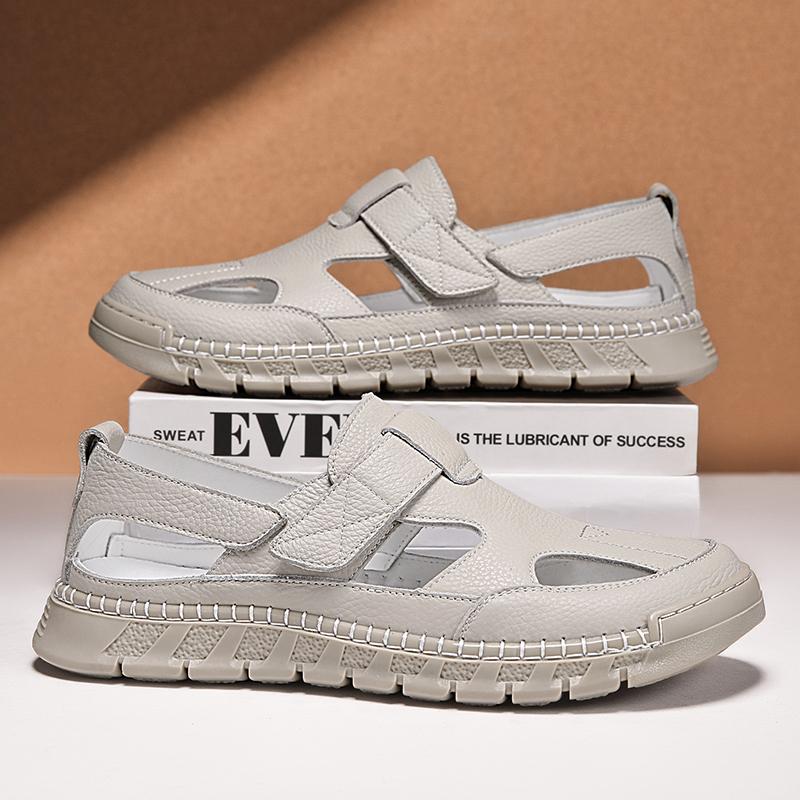

Fashion CYYTL Summer Mens Sandals Outdoor Casual Shoes Beach Walking Slides Slippers Comfort Luxury Designer Lightweight Leather Fashion 38