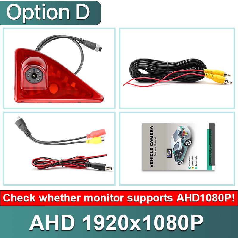 CCD AHD 1080P Car Roof Top Mount Brake Light Rear View Backup Camera For Renault Master Nissan NV400 Opel Movano Van 2010-2016