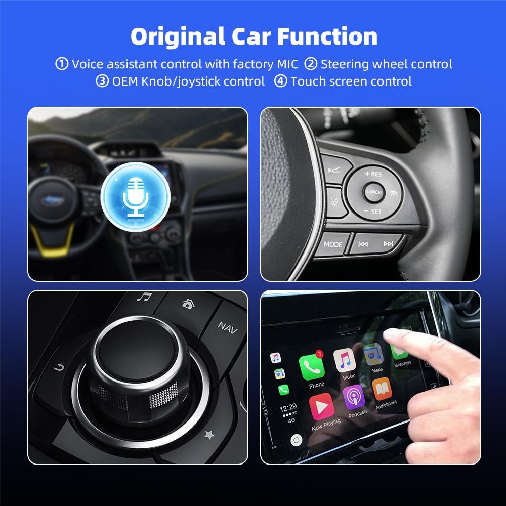 2 In1 Wired To Wireless CarPlay Android Auto Adapter Smart Mini Box Plug and Play Bluetooth for Car With Wired CarPlay