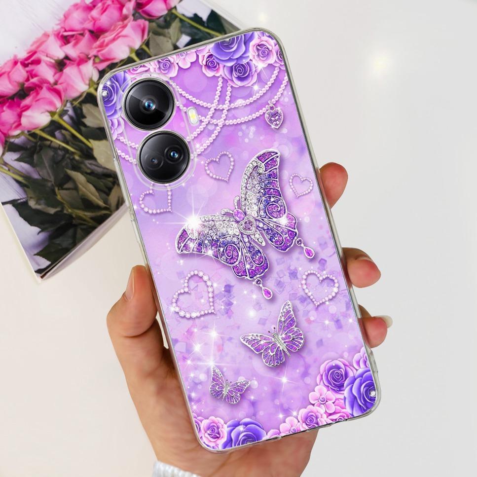 For Realme 10 Pro+ 6.7" RMX3687 Case Cute Cartoon Astronaut Cat Soft Silicon TPU Cover For Realme 10 Pro Plus Bumper Phone Case