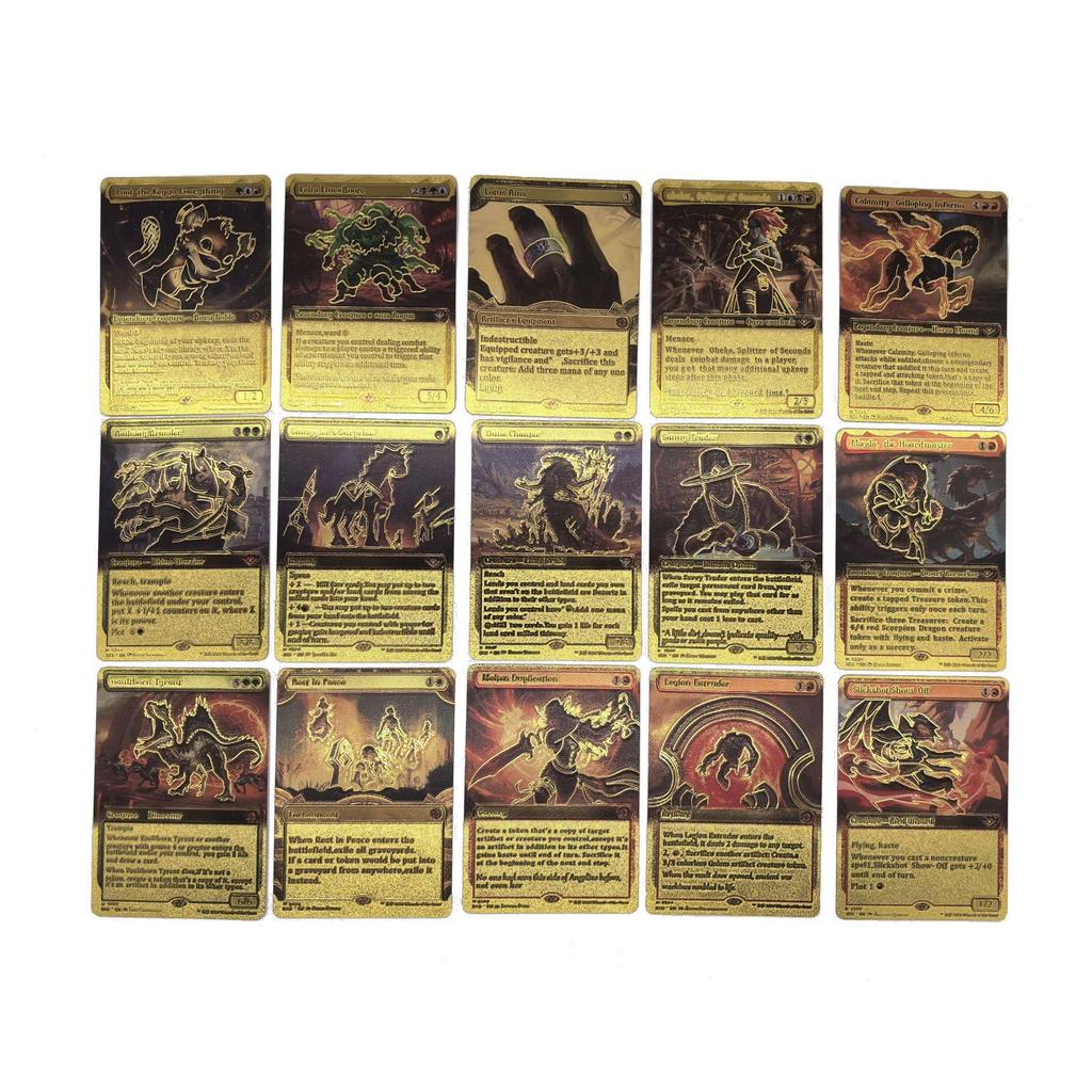 Goldfolien-Magie: The Gathering Wasserdichte PET-Sammlungskarte