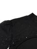 Elegant High Neck Slim Fit Party Dress with Shawl Sleeves