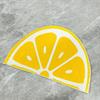 Cute Lemon Slice Patterned Mat - Absorbent, Non-Slip, Half-Round Mat for Home, Bathroom, Kitchen, and Living Room Decor, Lemon Kitchen Deco