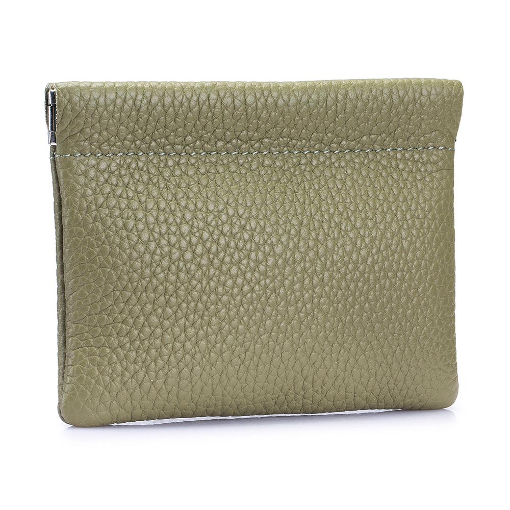 Damen Mini Leder Federclip Geldbörse - Aufbewahrungstasche für Kopfhörer und Münzen