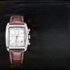 Square Luminous Multifunctional Sports Business Men's Genuine Leather Waterproof Quartz Watch